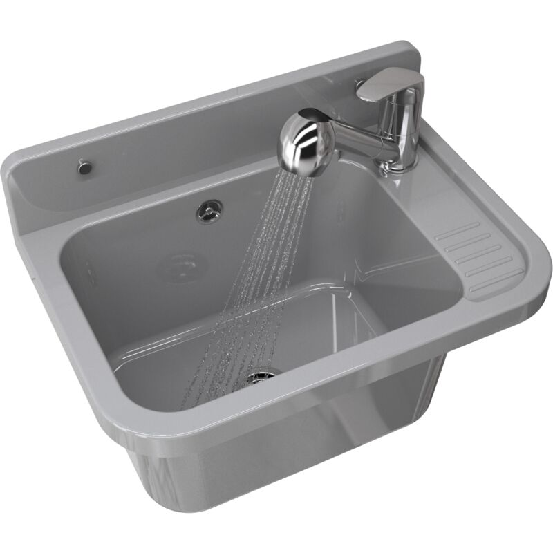 Granitan - paron évier de ferme Gris de travail avec ouverture praise garage Robinet de chaufferie