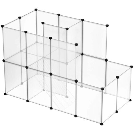 Parque de cobayas modular 143 x 73 x 93 cm Plástico transparente 120005392