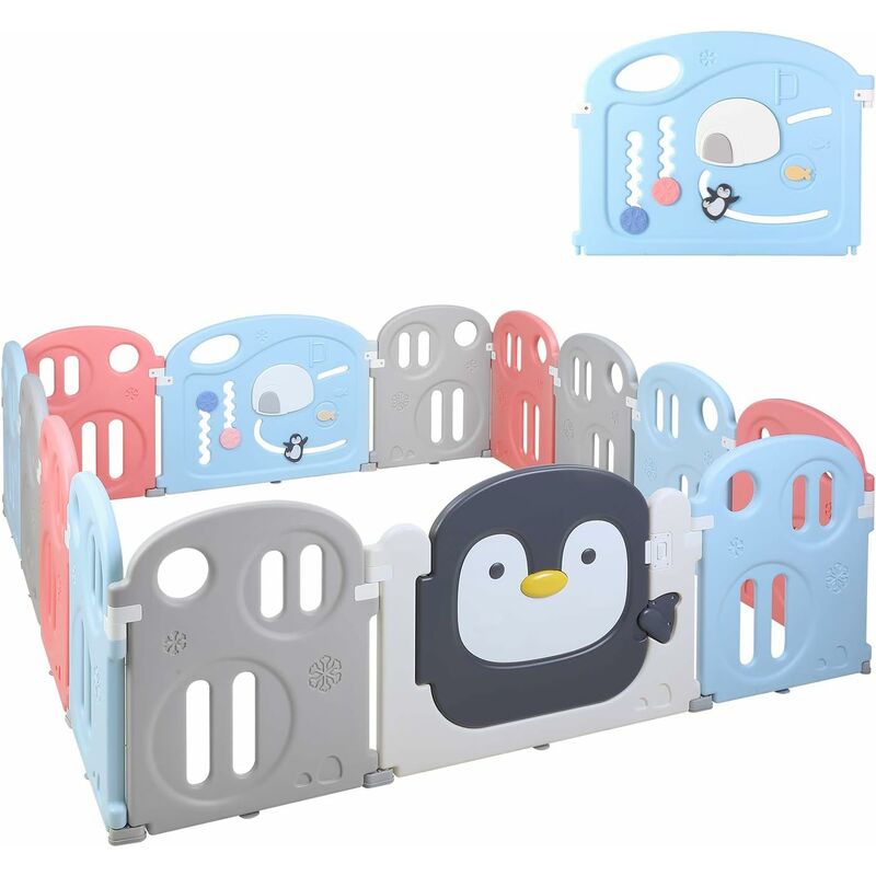 

Parque de Juego, Parque de Juego para bebés, Parque Infantil, Patio de Juegos de Seguridad para Niños, Lavable, Portátil, Plegable, Flexible, Espacio