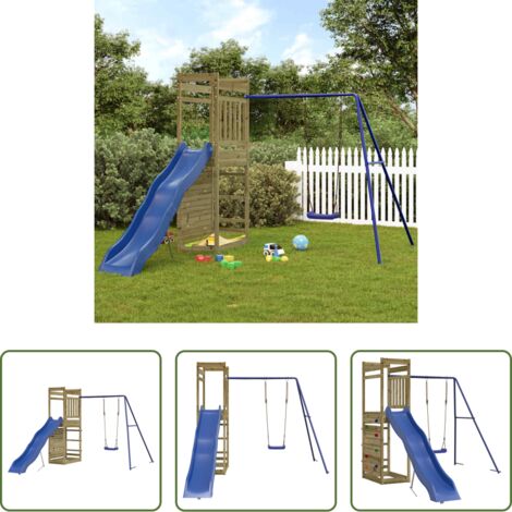 Parque de juegos -  Parque infantil de exterior madera de pino impregnada