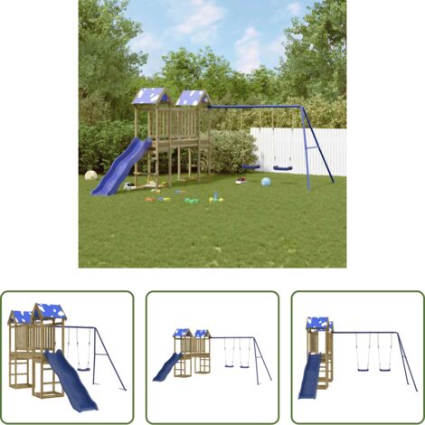 Parque de juegos -  Parque infantil de exterior madera de pino impregnada