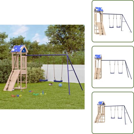 Parque de madera - vidaXL Parque infantil de exterior de madera maciza de pino - Juegos de patio
