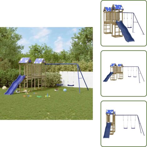 Parque de madera - vidaXL Parque infantil de exterior madera de pino impregnada - Parque infantil de madera