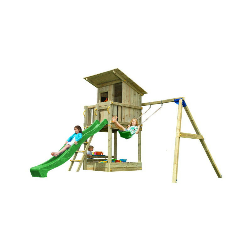 

Parque Infantil Beach Hut L Con Columpio Individual Masgames