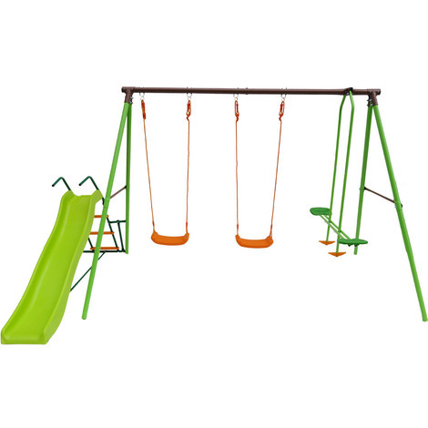 HABITAT ET JARDIN Parque infantil de acero Enzo - 4 soportes - 1.95m