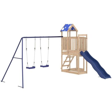 Parque infantil de exterior de madera maciza de pino