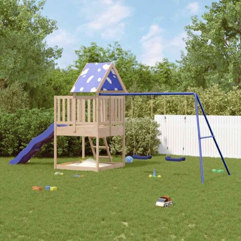 Parque infantil de exterior de madera maciza de pino