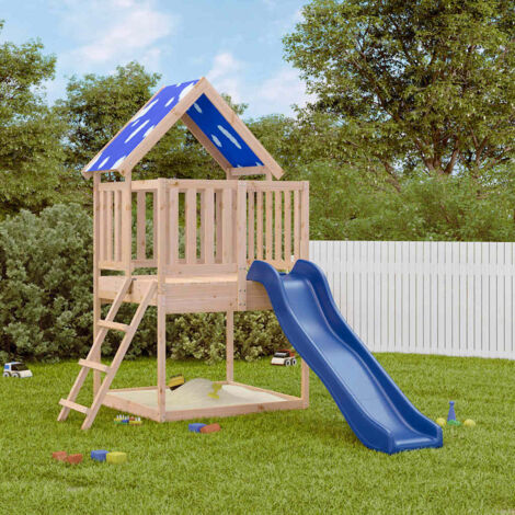 Parque infantil de exterior de madera maciza de pino