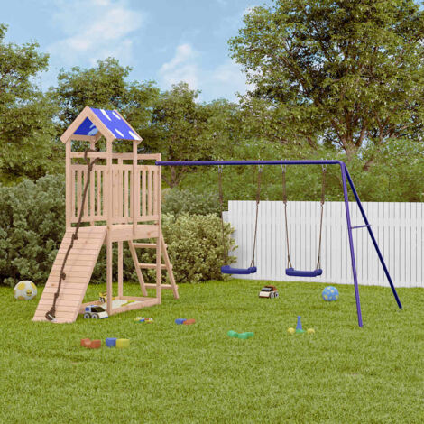 Parque infantil de exterior de madera maciza de pino