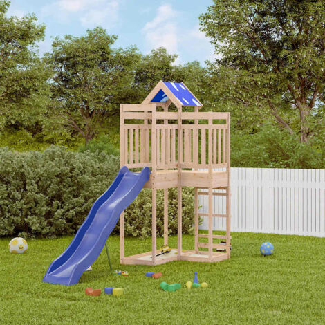 Parque infantil de exterior de madera maciza de pino