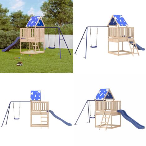 Parque infantil de exterior de madera maciza de pino - Parque de juegos - Juegos al aire libre