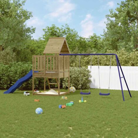 Parque infantil de exterior madera de pino impregnada