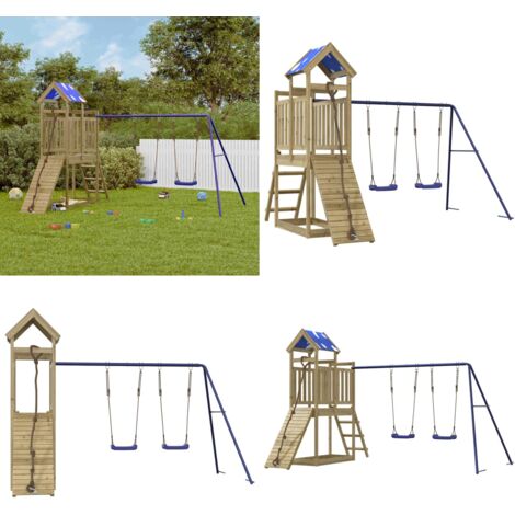 Parque infantil de exterior madera de pino impregnada - Parque infantil de madera - Parque infantil de exterior madera