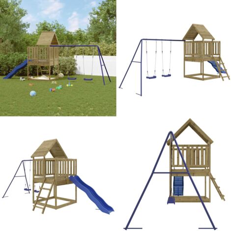 Parque infantil de exterior madera de pino impregnada - Parque infantil de madera - Parque infantil de jardín