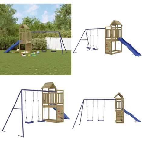 Parque infantil de exterior madera de pino impregnada - Parque infantil de madera - Parque infantil de jardín