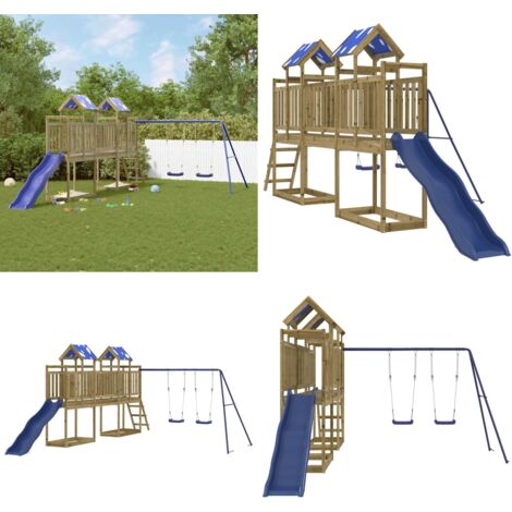 Parque infantil de exterior madera de pino impregnada - Parque infantil de madera - Parque infantil de pino