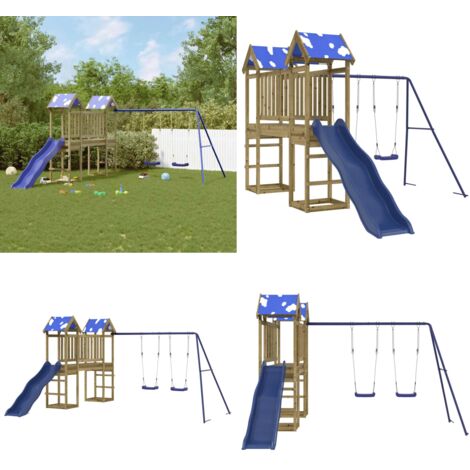 Parque infantil de exterior madera de pino impregnada - Parque infantil de madera - Parque infantil de pino