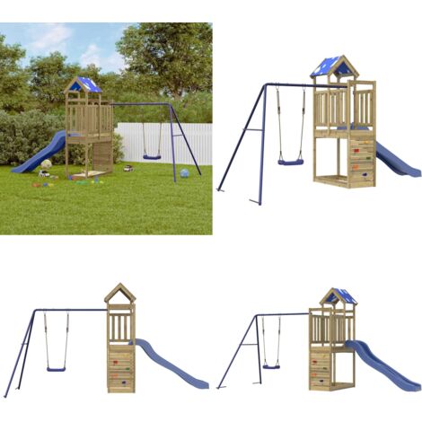 Parque infantil de exterior madera de pino impregnada - Parque infantil de madera - Parque infantil de pino