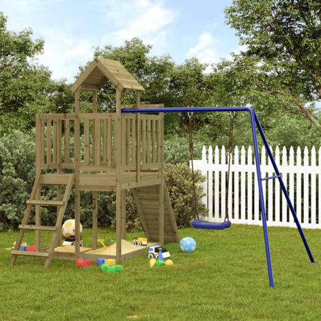 Parque infantil de exterior madera de pino impregnada vidaXL