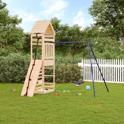 Parque infantil de exterior madera maciza de pino vidaXL