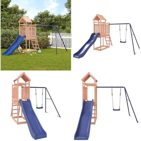 Parque infantil de exterior madera maciza Douglas - Parque infantil de madera - Tobogán infantil