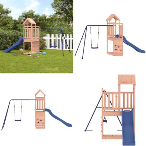 Parque infantil de exterior madera maciza Douglas - Parque infantil de madera - Tobogán infantil