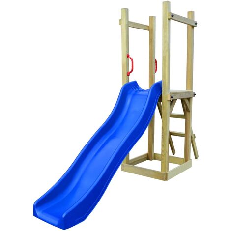 Parque infantil de jardin tobogán y escalera madera de pino FSC