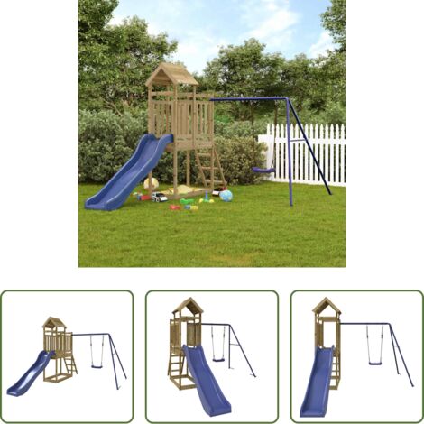 Parque infantil de madera -  Parque infantil de exterior madera de pino impregnada