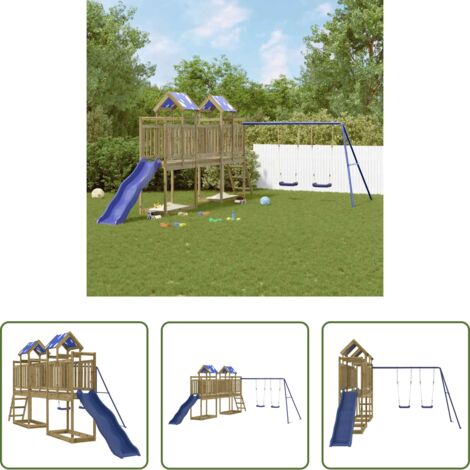 Parque infantil de madera -  Parque infantil de exterior madera de pino impregnada