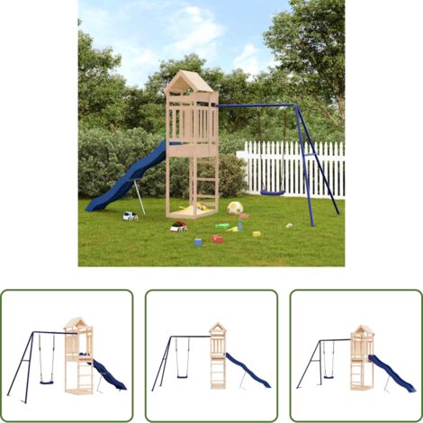 Parque infantil de madera -  Parque infantil de exterior madera maciza de pino