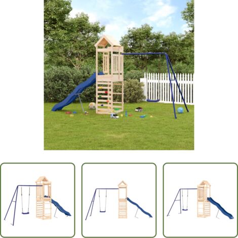 Parque infantil de madera -  Parque infantil de exterior madera maciza de pino