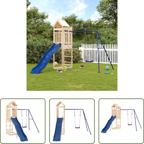 Parque infantil de madera -  Parque infantil de exterior madera maciza de pino
