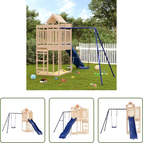 Parque infantil de madera -  Parque infantil de exterior madera maciza de pino