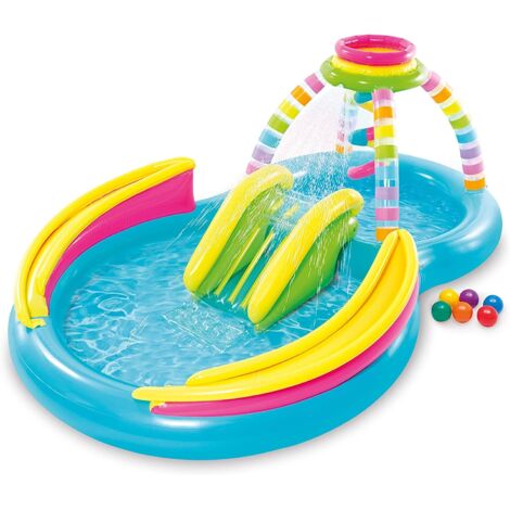 parque infantil inflable en espiral - 56137np - intex -