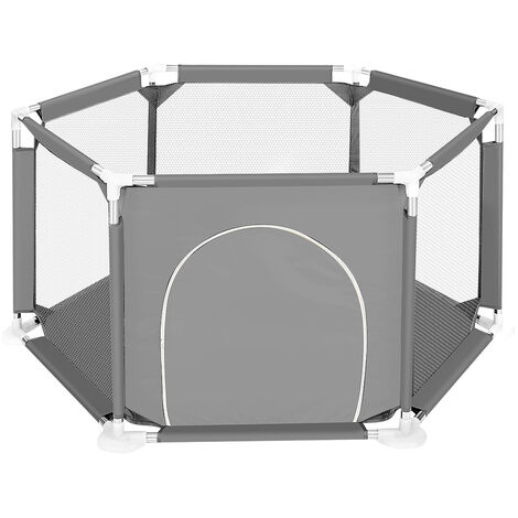 Parque infantil Play Fence Parque infantil 130x65 cm gris