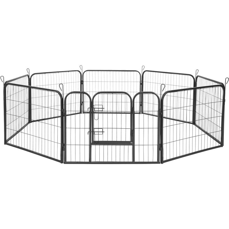 

Parque para cachorros 8 vallas - parque para perros con rejas de acero, accesorios para criar mascotas en casa, parque plegable para animales
