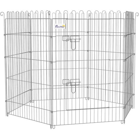 Parque para perros de 8 piezas 63x91 cm vallas para perros plegables con 1 puerta y marco de acero para jardín patio