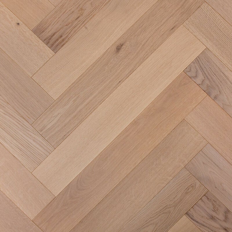 Parquet Contrecollé - Chêne - Baton Rompu - Monceau Aspect Bois Brut- Verni - larg. 9cm