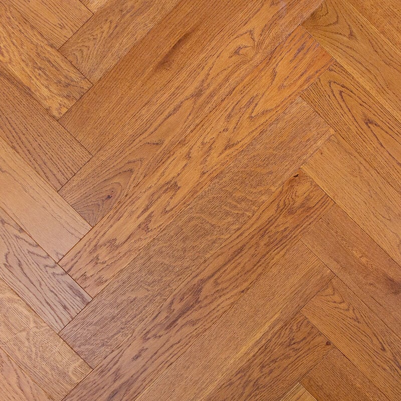 Parquet Contrecollé - Chêne - Baton Rompu - Monceau Doré- Verni - larg. 9cm