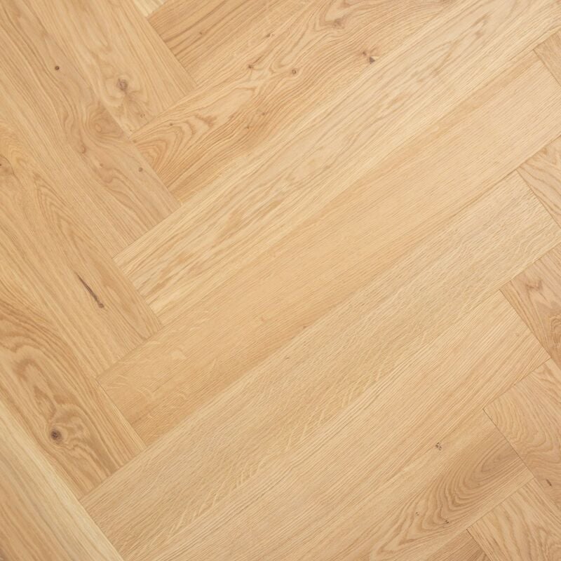 Parquet Contrecollé Chêne Bâton Rompu - Chatillon Clair - Verni - larg. 12 cm