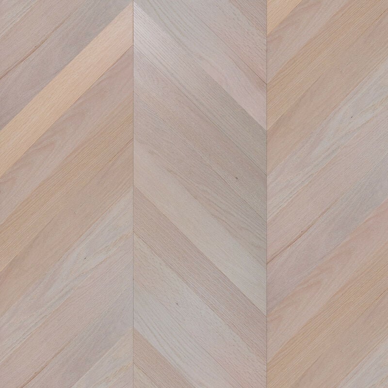 Parquet Contrecollé - Chêne - Point de Hongrie- Elysée- Verni brossé-Champagne- larg. 9,2 cm