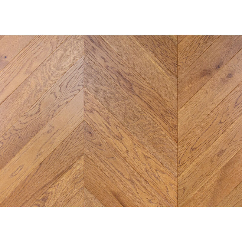 Parquet Contrecollé - Chêne - Point de Hongrie- Elysée- Verni brossé- Doré- larg. 9 cm
