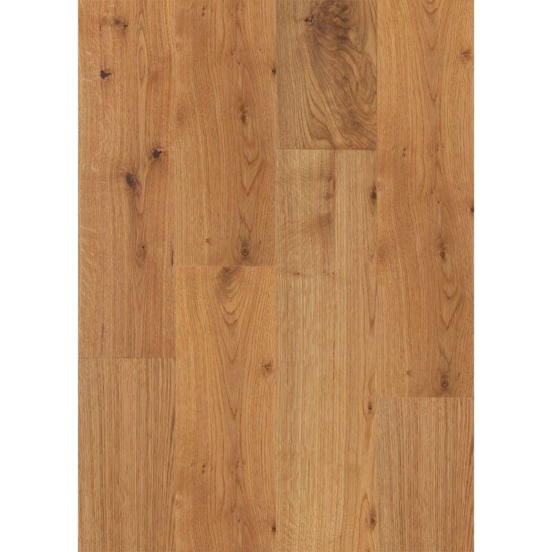 Parquet Contrecollé- Chêne Naturel- Bastille -Verni brossé - lar.12.5 cm