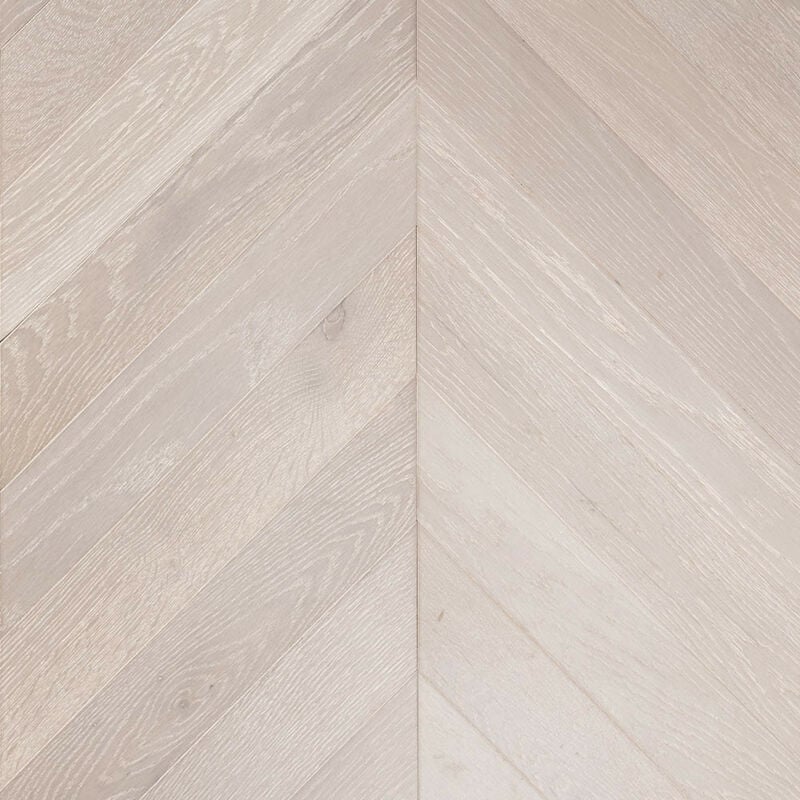 Parquet Contrecollé - Chêne - Point de Hongrie- Elysée- Verni brossé-Gris- larg. 9,2 cm