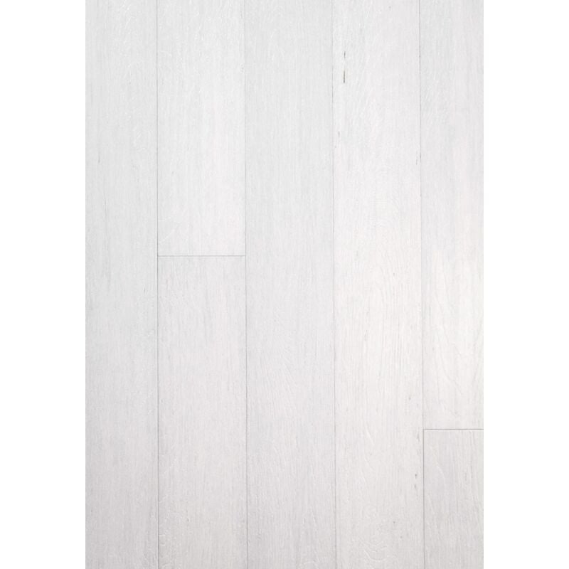 Parquet Massif Bambou Haute Pression - Façon Chêne Blanc Intense - Compatible Pièces Humides - larg. 14.2 cm