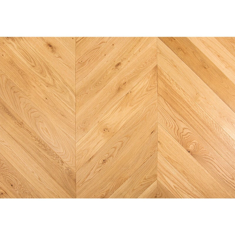Parquet Massif chêne - Point de Hongrie - Haussmann - Verni - larg. 9 cm