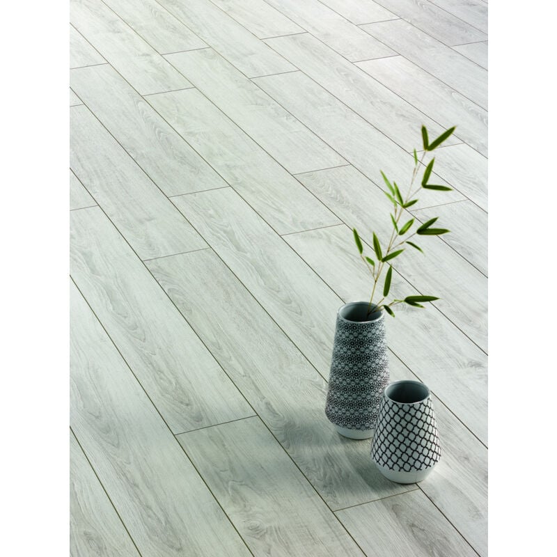 Eiffel Art Construction - Parquet stratifié 12 mm - chêne polaire solid plus