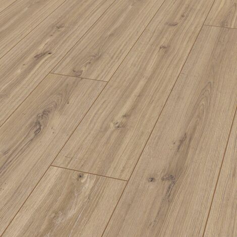 Parquet stratifié 12mm – Chêne Phalsbourg – 1375 x 188 mm – Système 5G clipsable – Résistant à l'abrasion et compatible chauffage au sol – Kronotex