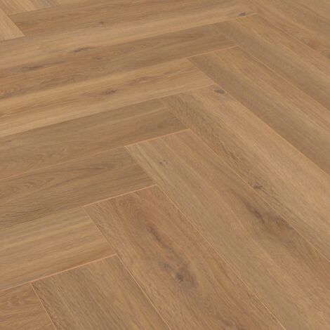 Parquet stratifié clipsable chevron herringbone – Pisa oak 665 x 133 x 8 mm – Résistant à l'abrasion et antidérapant – Pose facile 5G – Kronotex