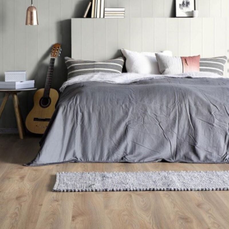 Kronotex - Parquet Stratifié Mammut Plus - Chêne Macro Beige D3669 - 1845 x 244 x 10 mm